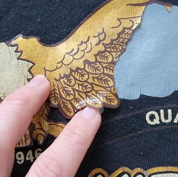 American Vintage | Jerzees Made in USA  black crewneck sweatshirt | MENS XXL - Picture 4 of 7